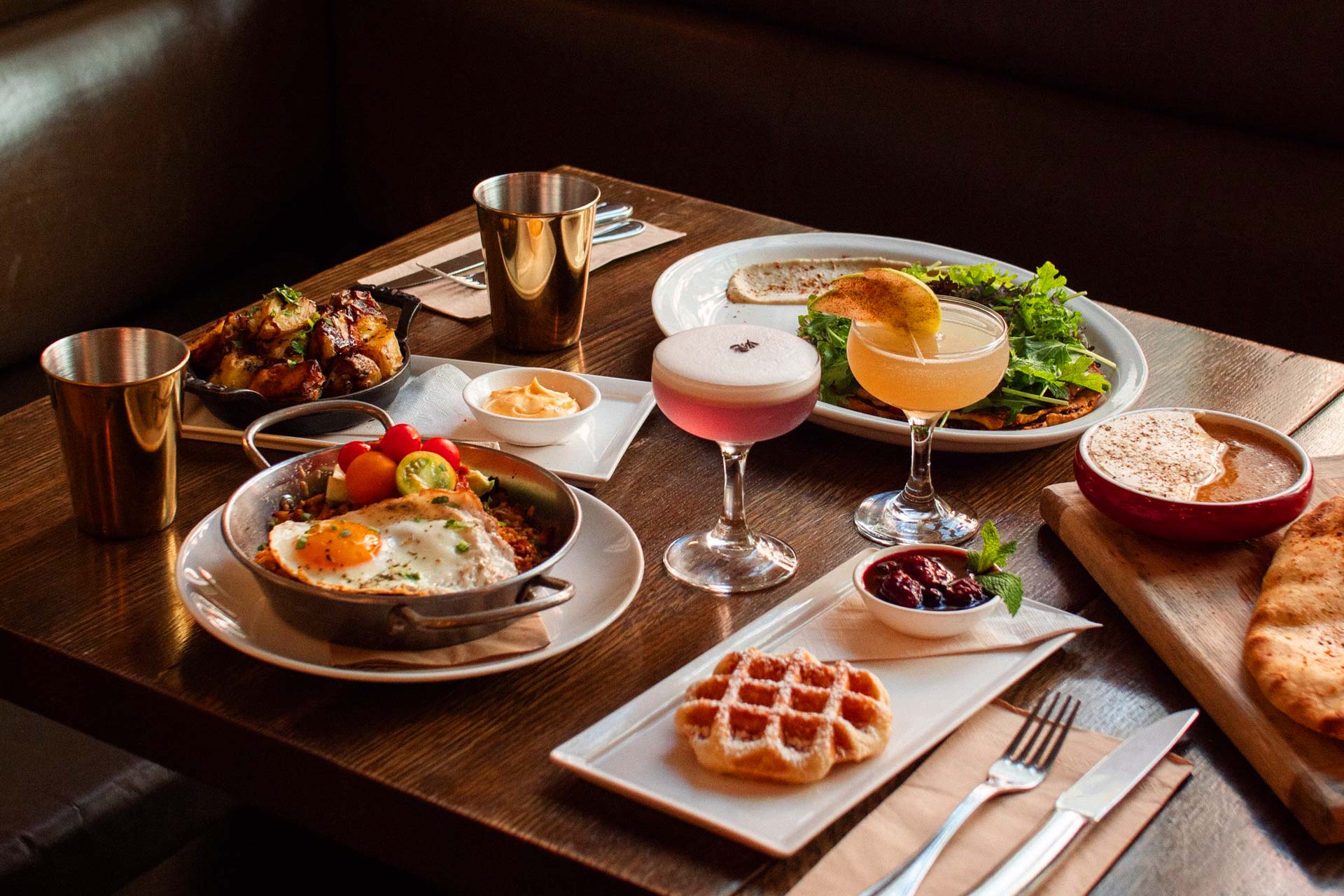 Brunch spread for the big match. © Charles Nagy/Café Medina