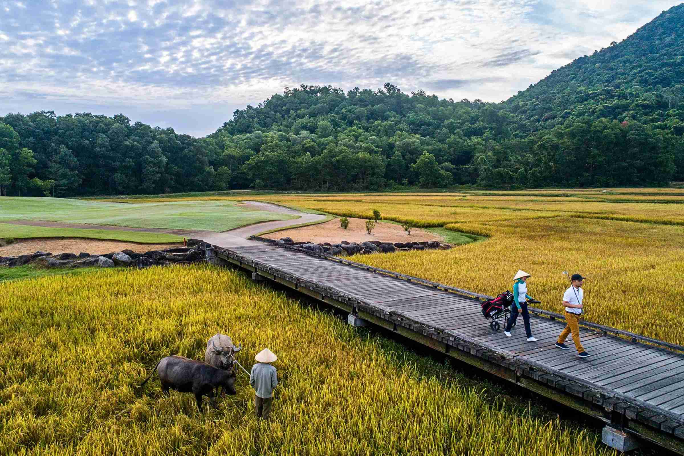 The 18-hole championship golf course was designed by Nick Faldo at Banyan Tree Lăng Cô. © Banyan Tree Lang Co. 