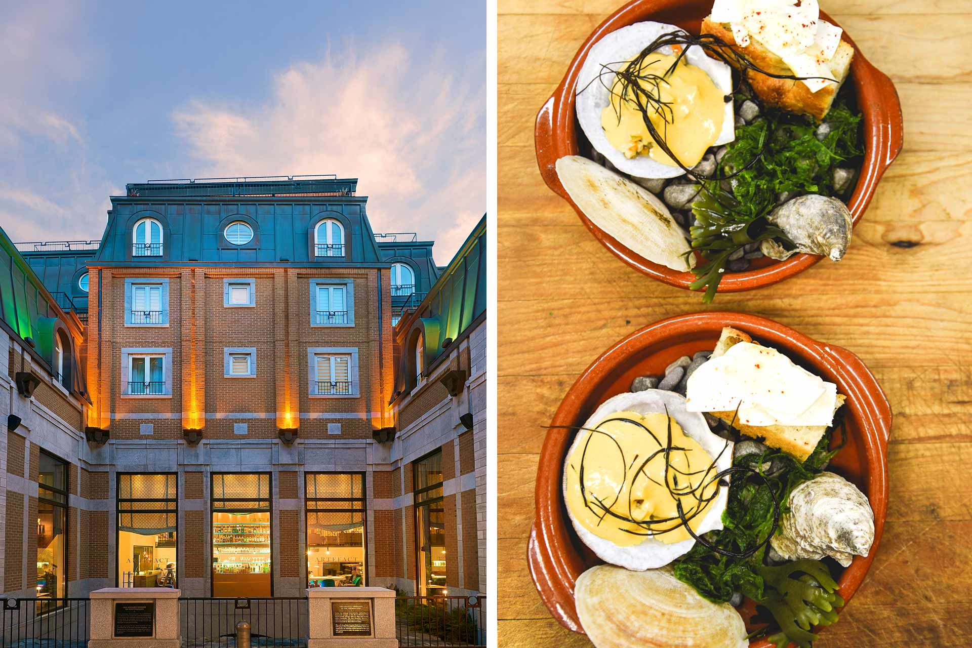 End your epic road trip with a stay at the Auberge Saint-Antoine and a lovely meal of freshly caught seafood at Côté Est. © Auberge Saint-Antoine | © JHA Photographie/Côté Est