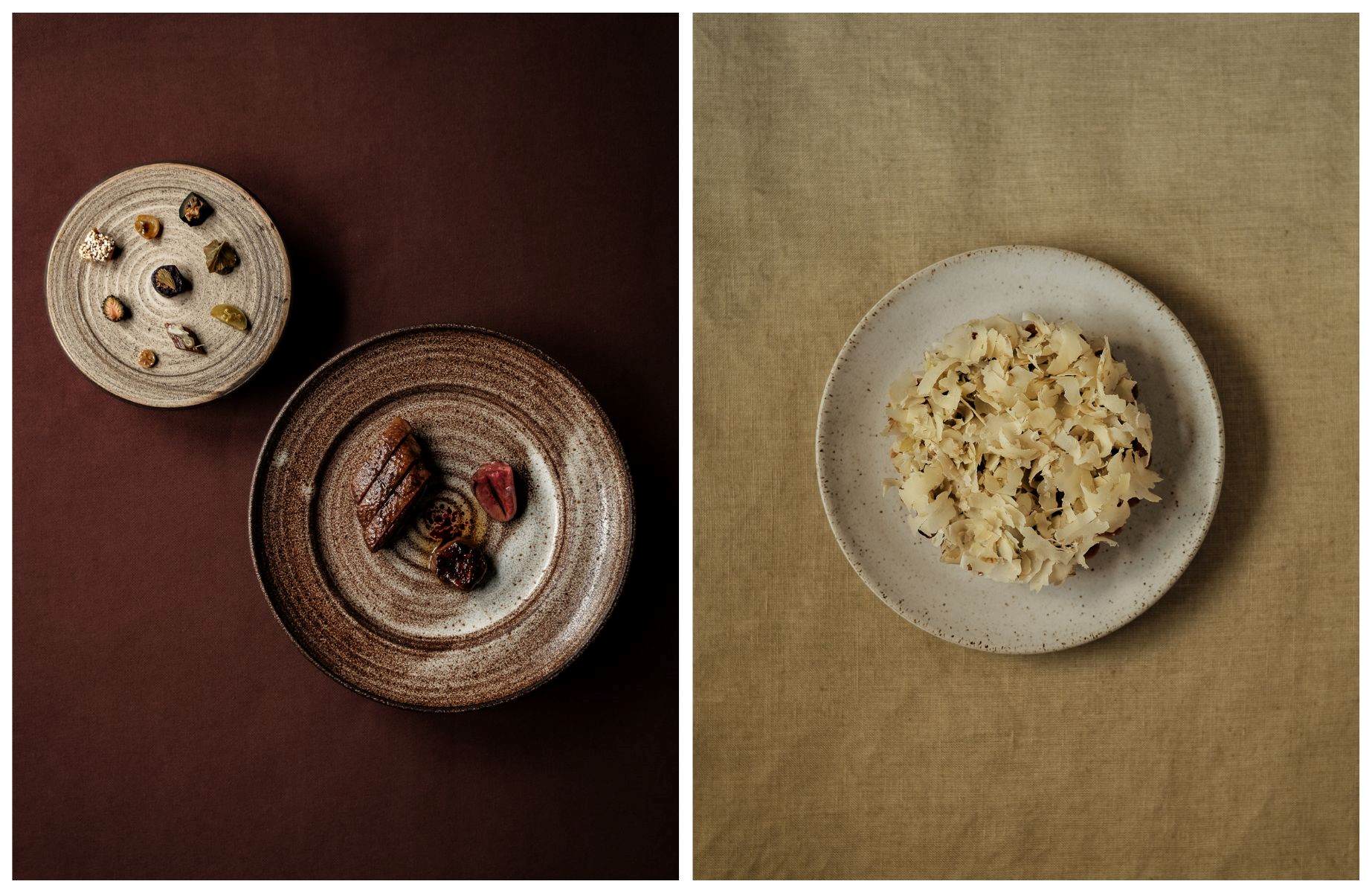 The dry-aged duck with preserves and the warm walnut tart, favourite dishes of our Inspectors. © Soren Kristian Reed/Kadeau Copenhagen