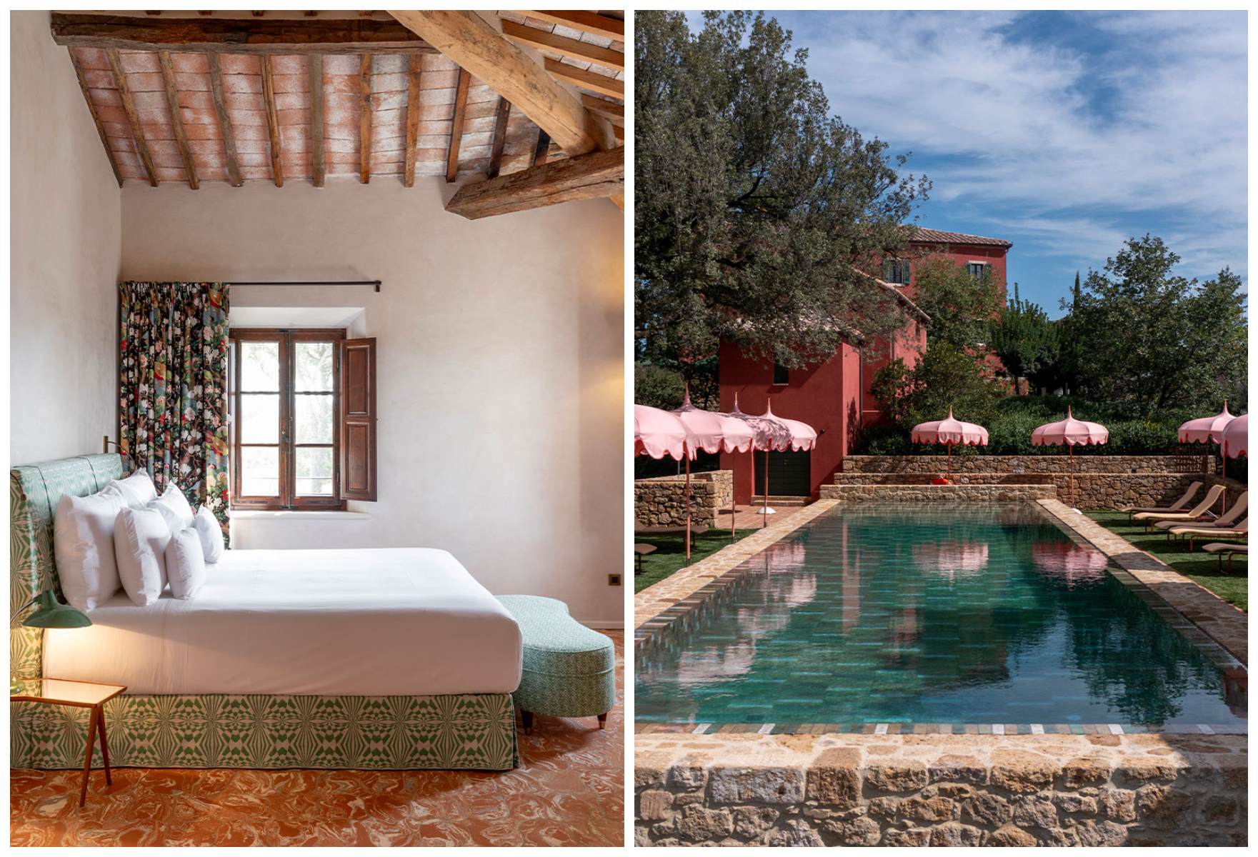 A textbook Tuscan fantasy with a contemporary edge, Casa Newton is set amid the rolling green landscapes of the Val d’Orcia. © Casa Newton