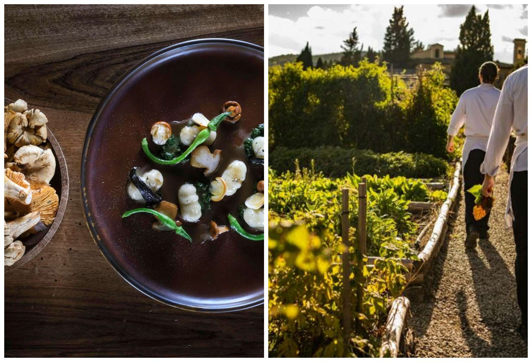 At the Two-Star Campo del Drago, Chef Matteo Temperini serves some of the most interesting and creative dishes in Tuscany, many of which are prepared using vegetables from the kitchen garden. © Lido Vannucchi/Campo del Drago