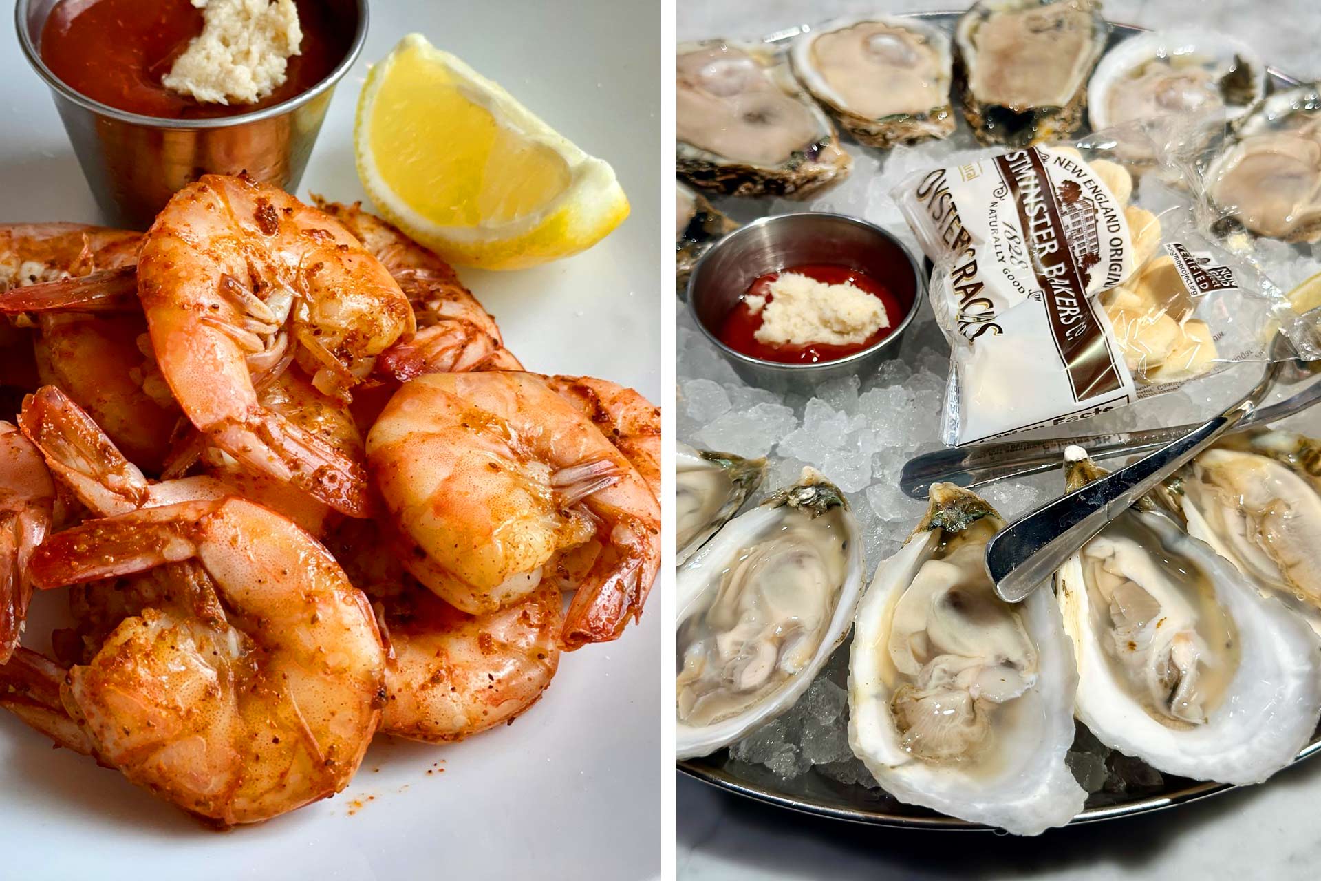Spicy peel-and-eat shrimp and oysters are two must-orders at Hank's Oyster Bar. © Hank's Oyster Bar