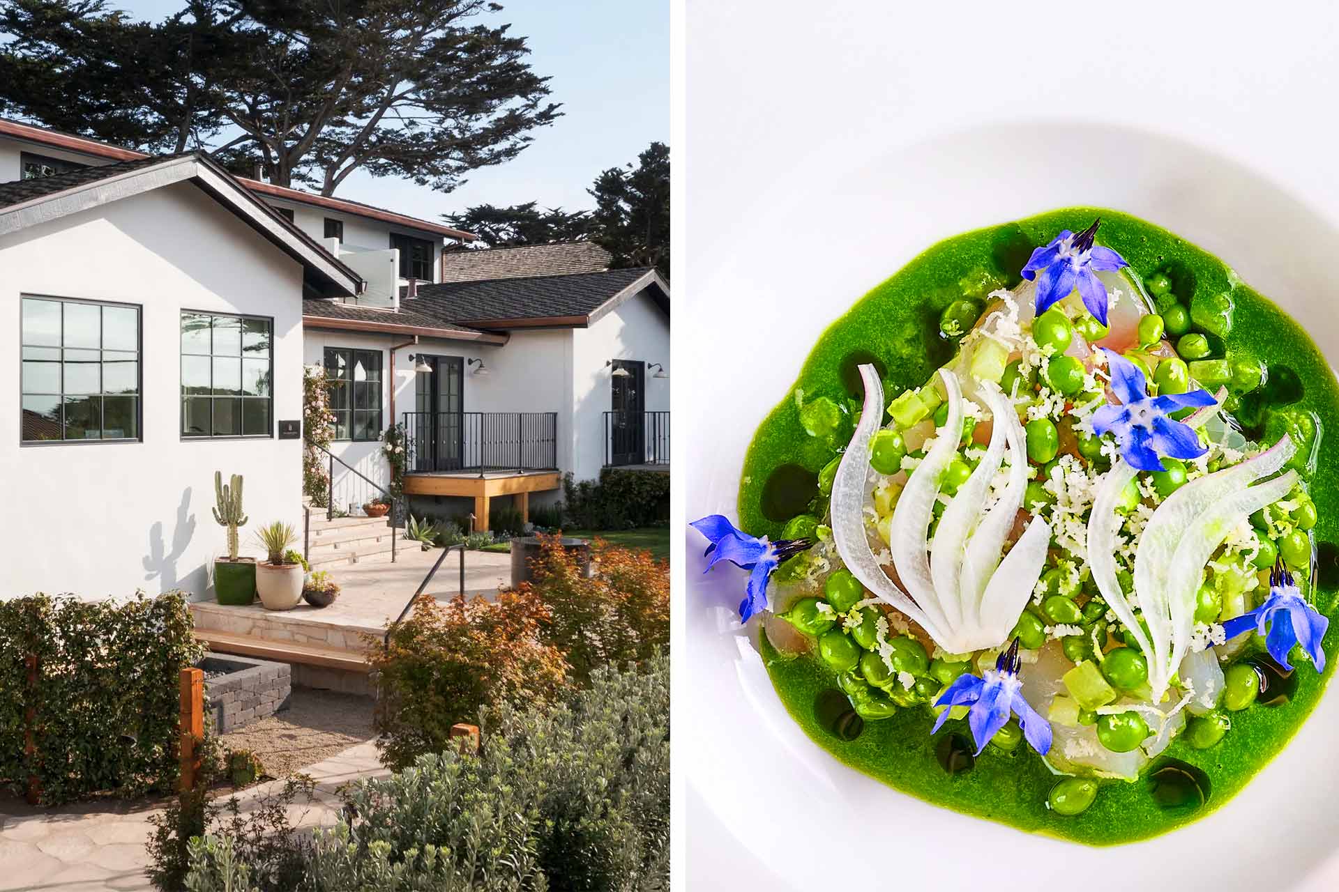 The intimate Villa Mara Carmel and the fresh and colorful California cuisine of Chez Noir. © Villa Mara Carmel | © Joseph Weaver/Chez Noir