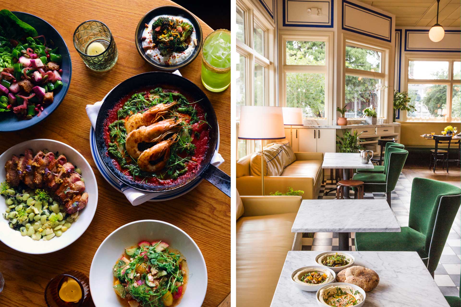 An appealing menu and a compelling setting overlooking a busy corner of Magazine Street make Saba a top spot. © Charles Garrett Borden | © Gabrielle Geiselman Milone/Saba