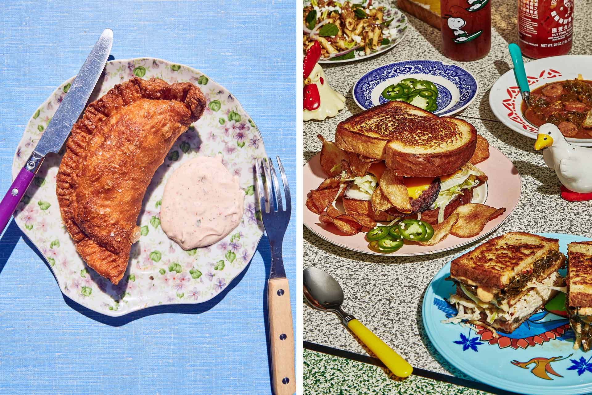 Fried chicken pot pie and fried bologna sandwiches are two examples of the comfort food at Turkey and the Wolf. © William Hereford | © Alex Lau /Turkey and the Wolf