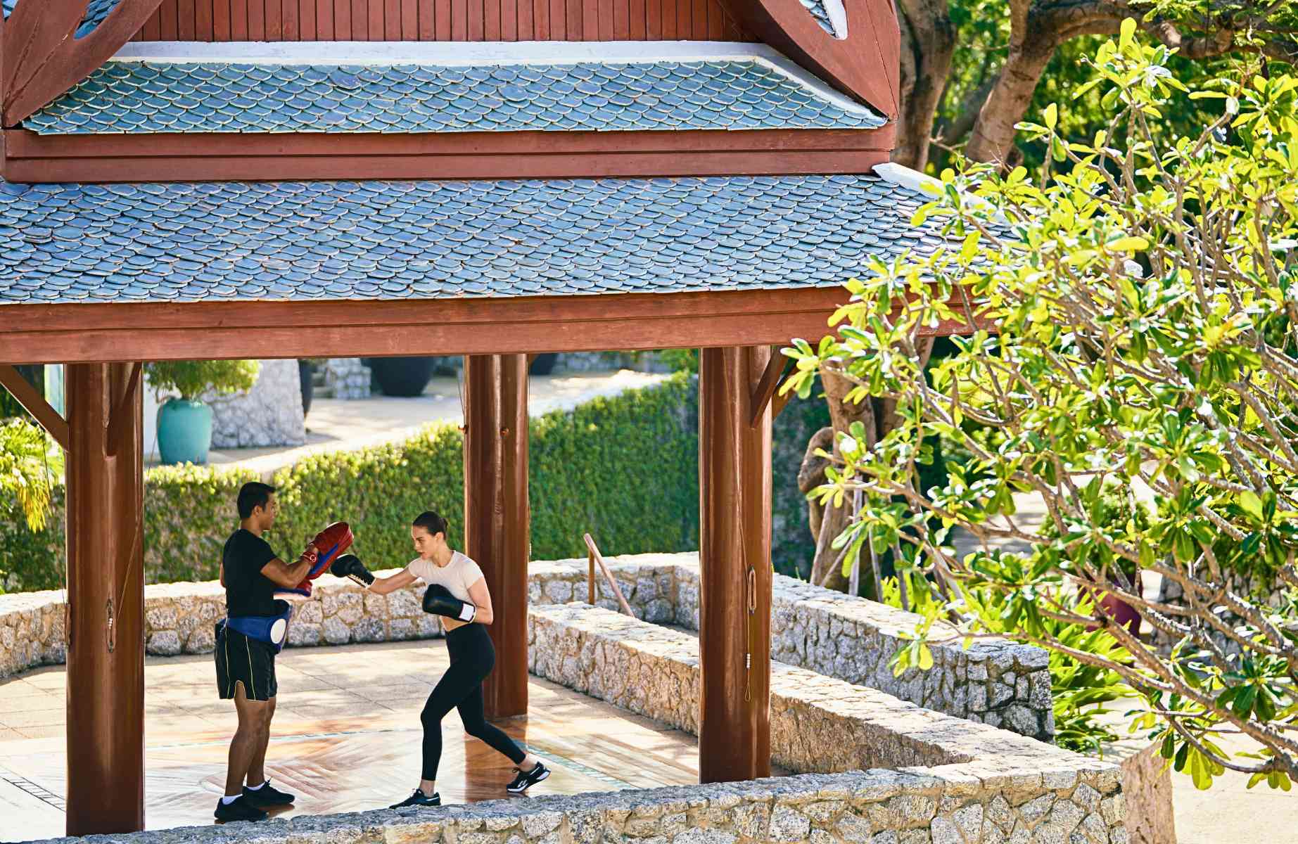 Wake up energized for a beachfront boot camp or boxing session at Chiva-Som Hua Hin. © Chiva-Som Hua Hin