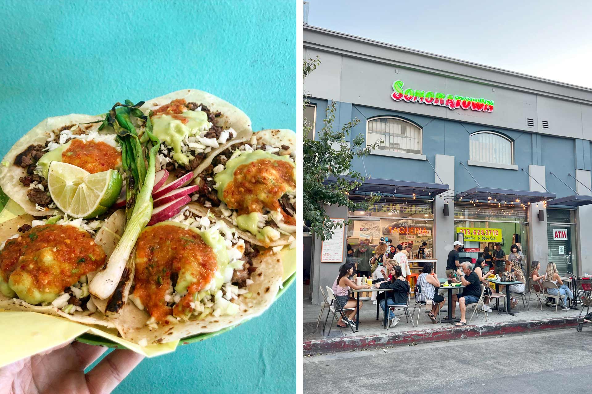 Grab some Sonora-style tacos and a seat on the patio at Sonoratown. © Jennifer Feltham/Sonoratown