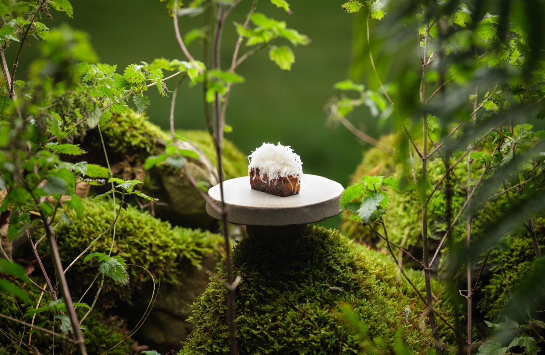 L'Enclume's signature Corra Linn pudding caramelised in birch sap. © Cristian Barnett/L'Enclume
