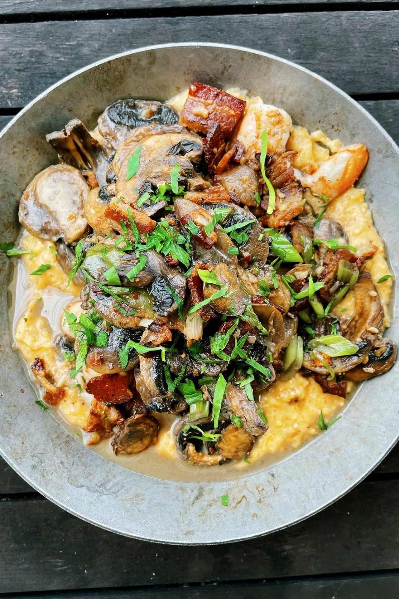 Try the shrimp and grits at City Grocery in Oxford, Mississippi. © MK Berger/City Grocery