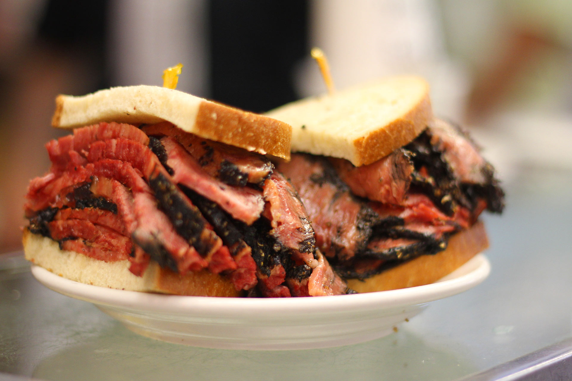 Pastrami on rye at Katz's is a New York City tradition. © Katz's Deli