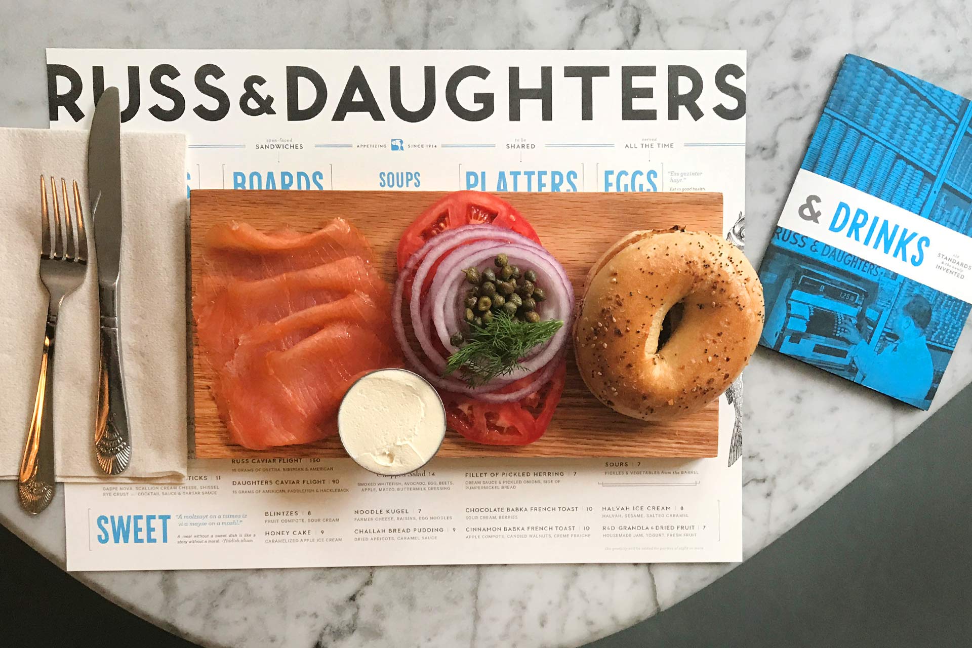 A bagel and lox from Russ & Daughters is a New York tradition. © Russ & Daughters