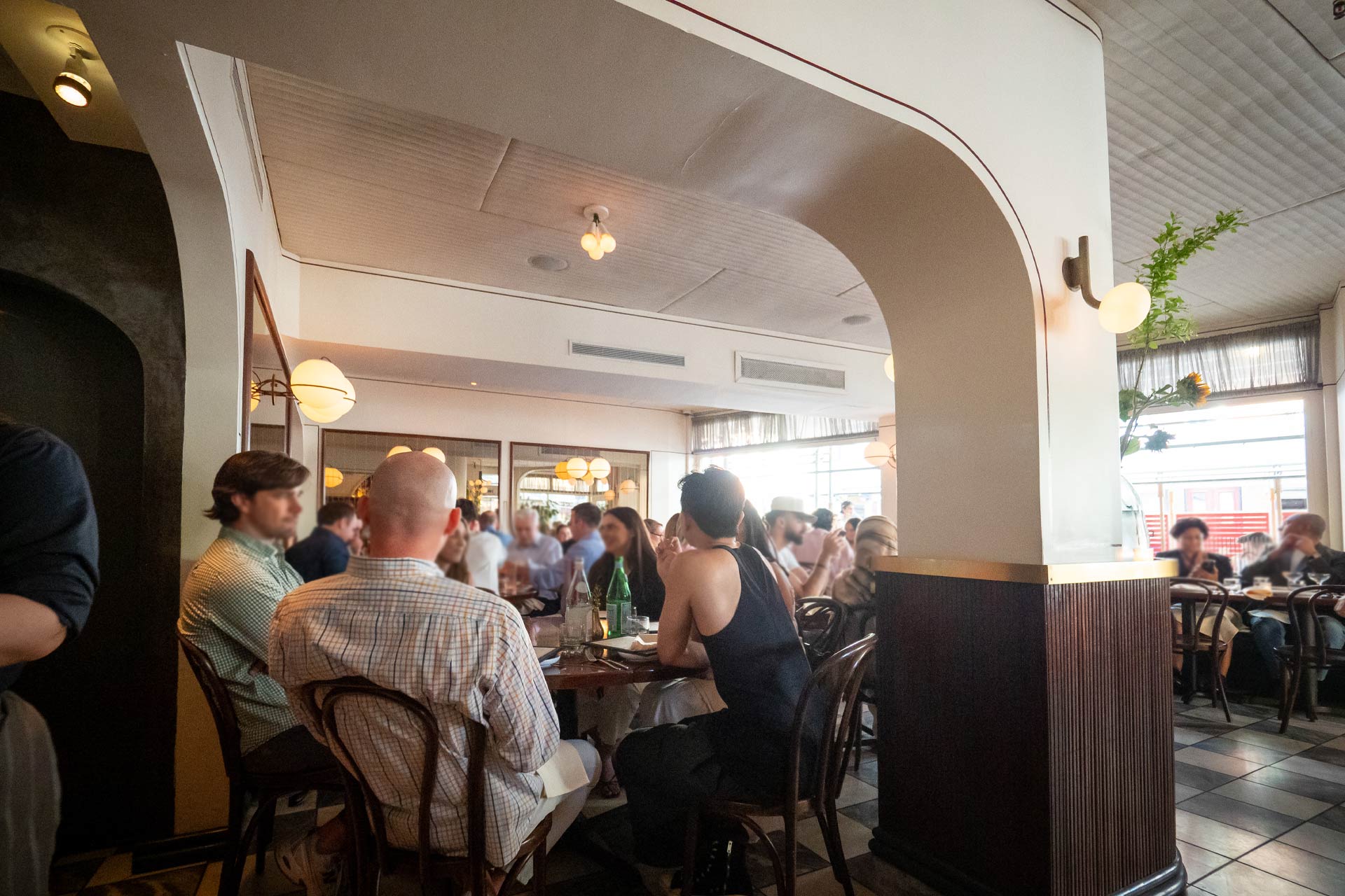 Don Angie's intimate dining room is a favorite spot for locals. © Thomas Robert Clarke Photography / MICHELIN Guide