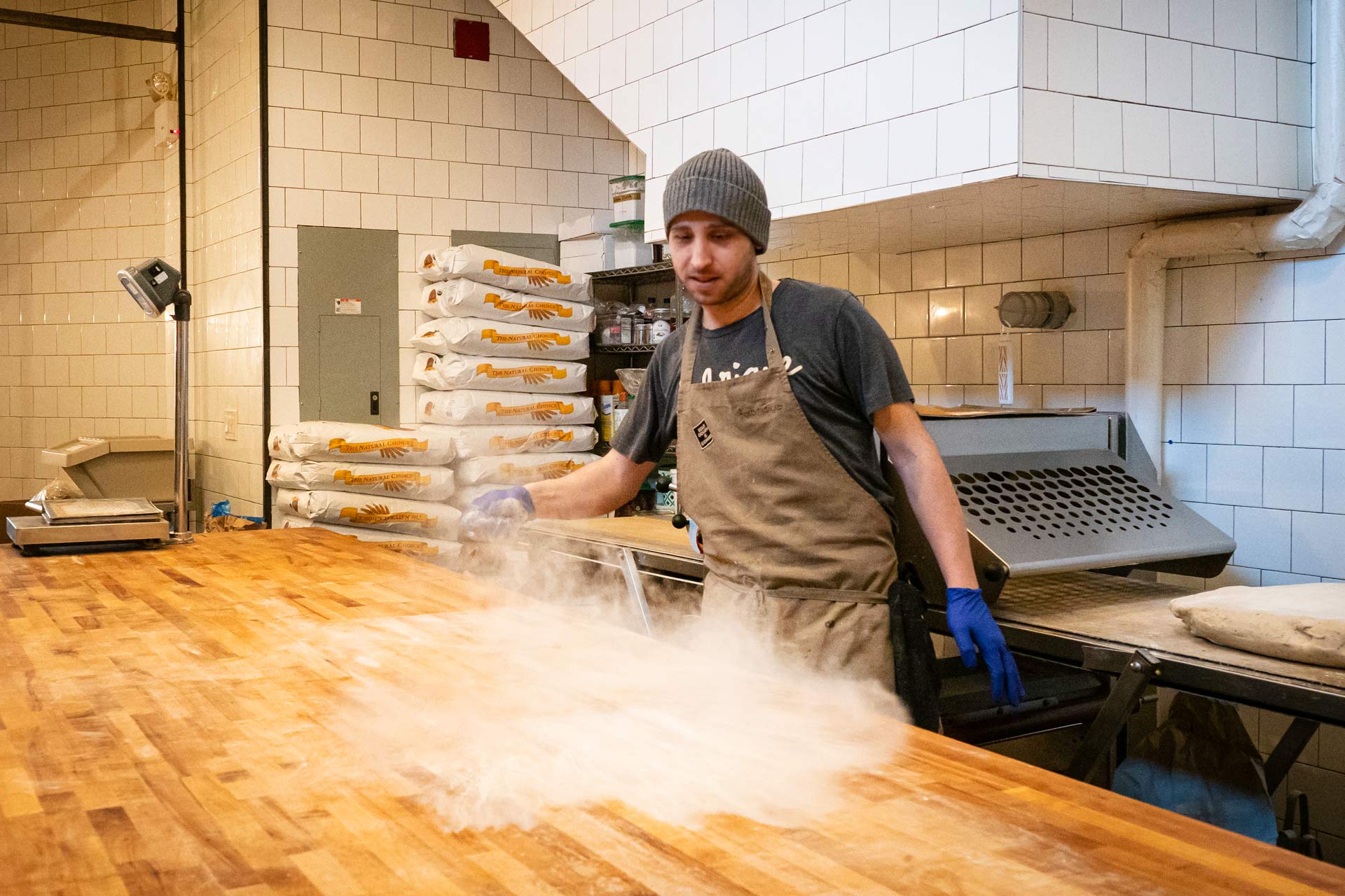 The bakers at Fabrique make their iconic buns and bread. © Thomas Robert Clarke Photography / MICHELIN Guide