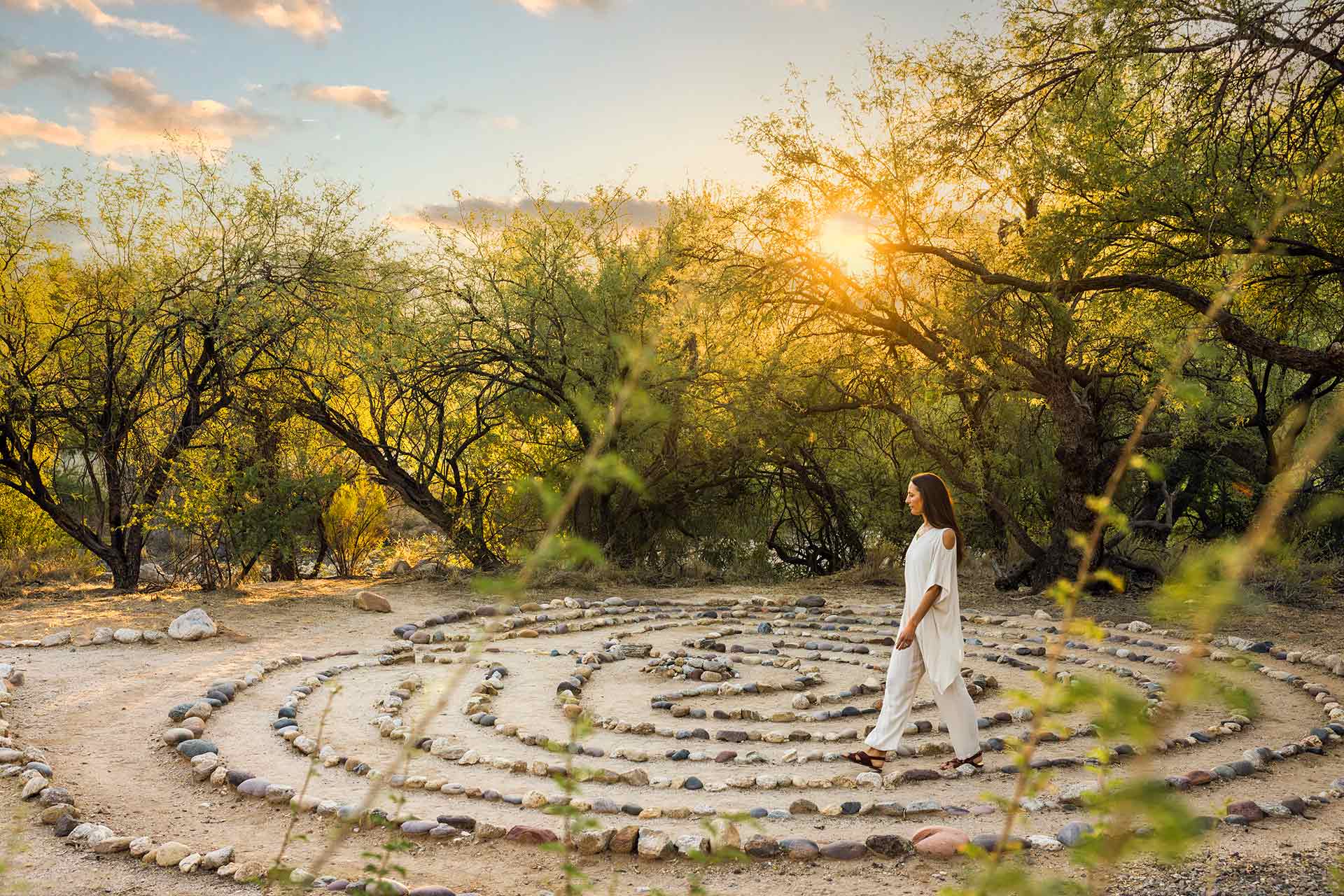 Make your way through the tranquil labyrinth at Canyon Ranch. © Canyon Ranch Tucson