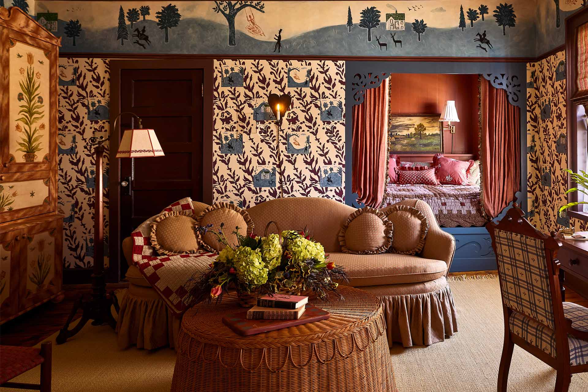 The Lamplight suite at Six Bells, the rare hotel that came in on-time and on-budget, despite the high-concept design.