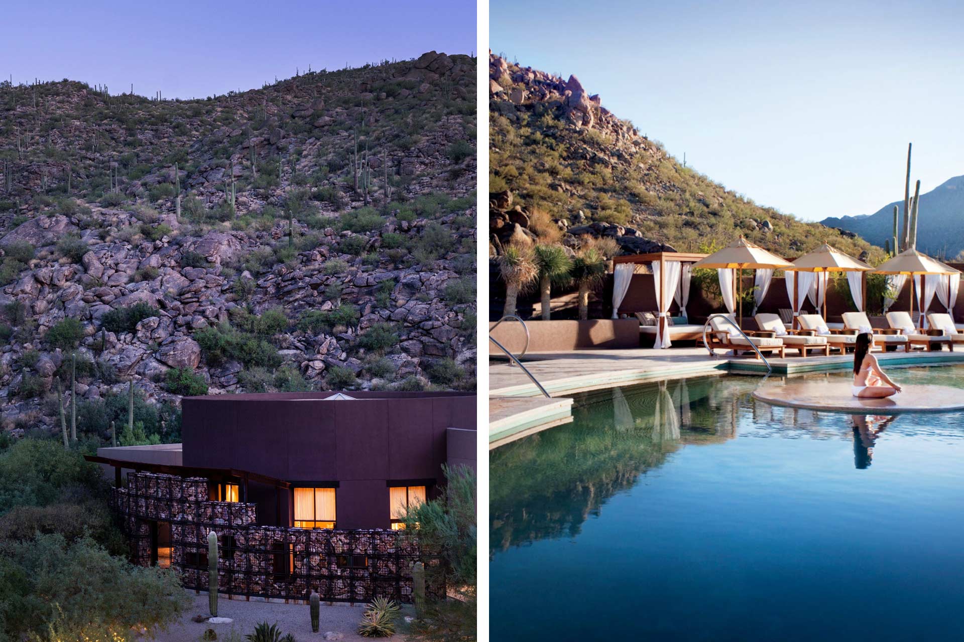 Book a spa treatment that uses Native American techniques and then find your zen on the meditation platform in the Serenity spa pool at The Ritz-Carlton, Dove Mountain. © The Ritz-Carlton, Dove Mountain