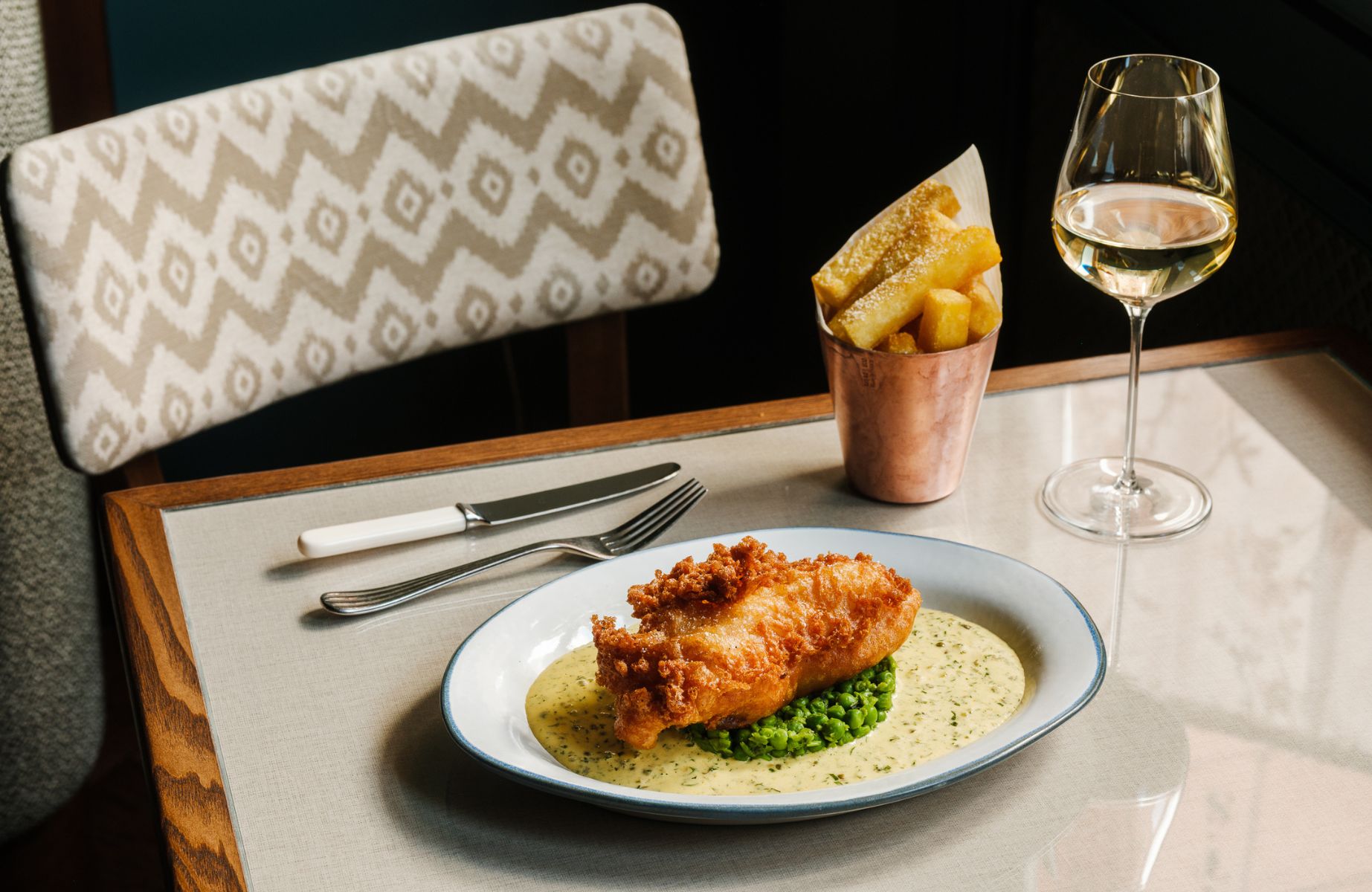 Fish and chips from Willett's, which specialises in this kind of classic British fare. © Dave Watts/Willett's