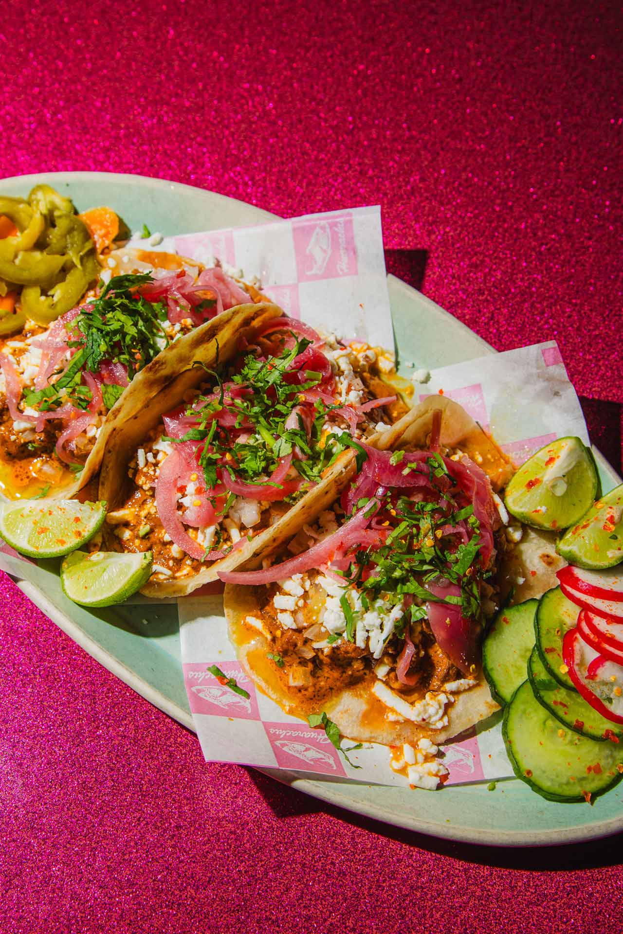 Sonora style tacos at Huarachis. © Isaac Torres/Huarachis Taqueria