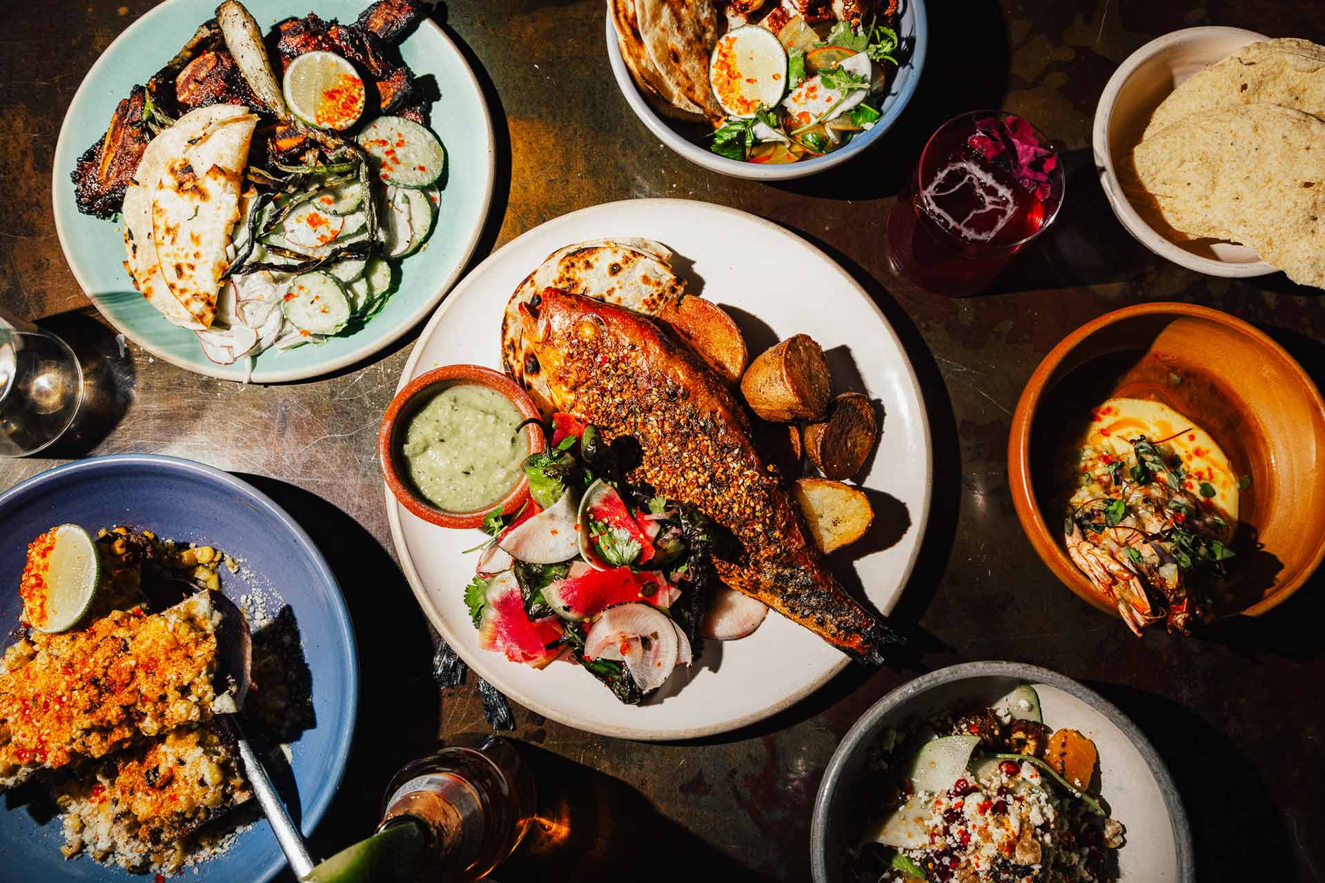 Spread of Sonoran cooking from Bacanora. © Isaac Torres /Bacanora